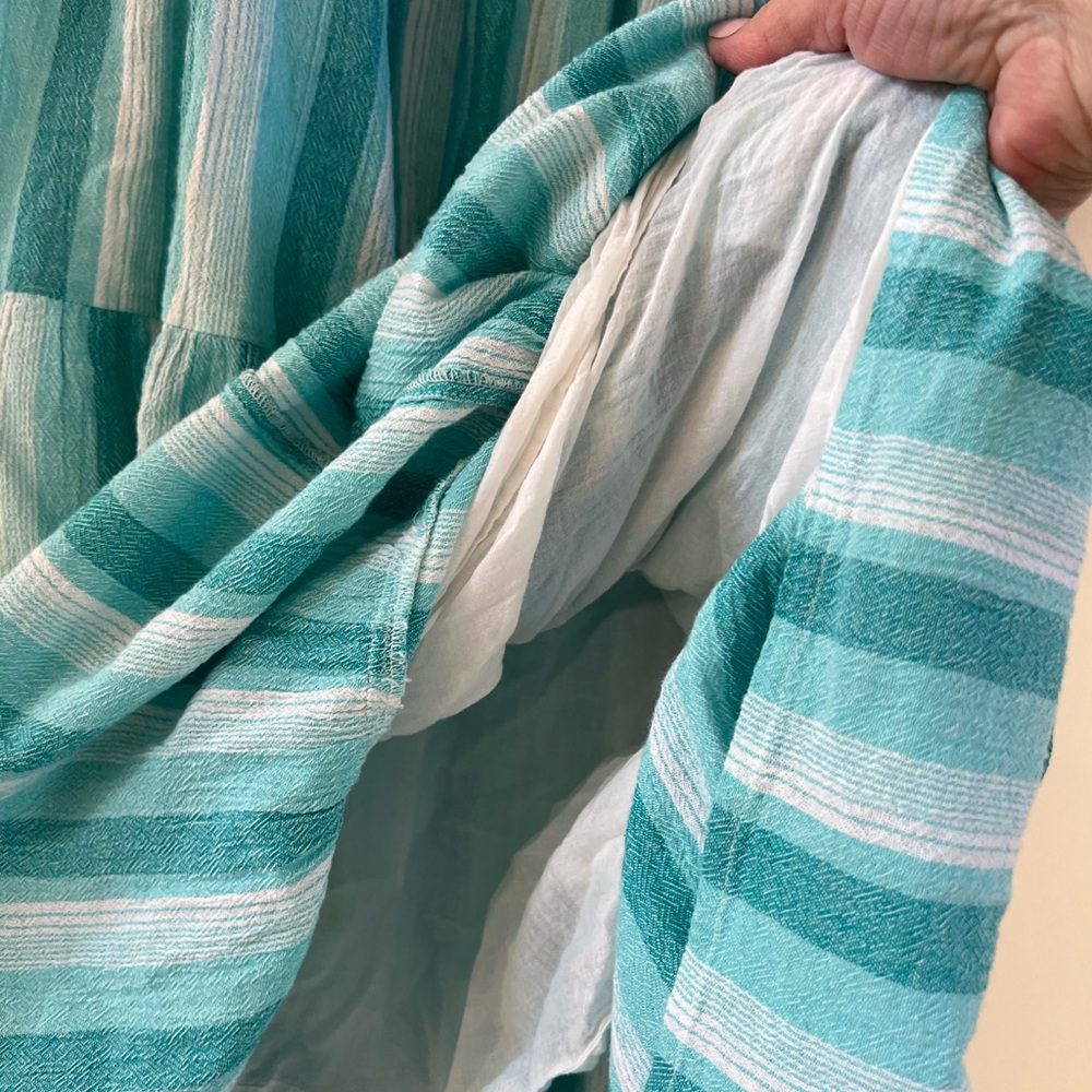Tuckernuck Teal/White striped tiered Dress- oversized - Picture 4 of 10